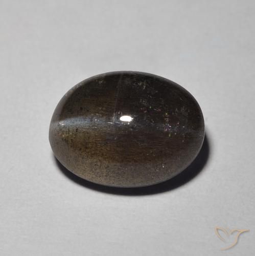 2.94ct Naturale Marrone Scapolite effetto occhio di gatto, Ovale, Traslucido