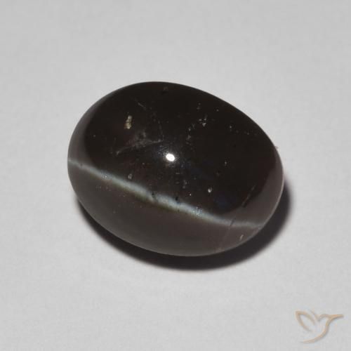Scapolite occhio di gatto Nero naturale da 2.24 ct, Ovale, Traslucido