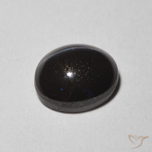 Scapolite occhio di gatto Nero naturale da 1.47 ct, Ovale, Traslucido