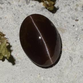 Cat's eye scapolite naturale marrone da 2,16 ct, taglio ovale, traslucido
