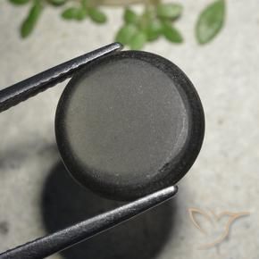 Scapolite occhio di gatto Nero naturale da 6.50 ct, Rotondo, Traslucido