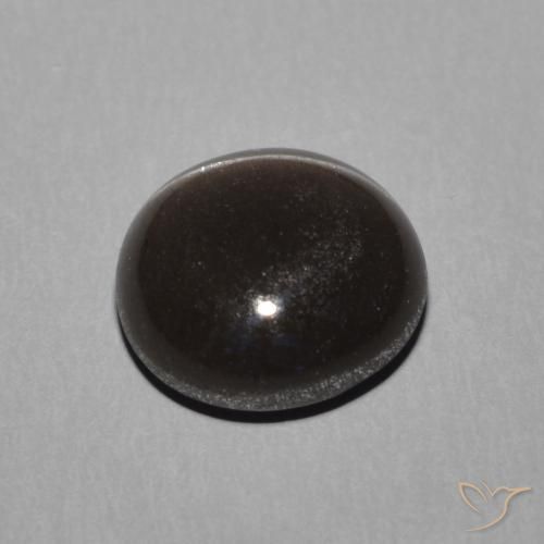 Scapolite occhio di gatto Nero caldo naturale da 2.28 ct, Rotondo, Traslucido