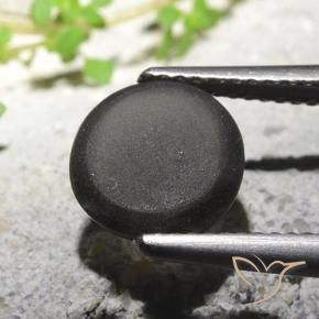 Scapolite occhio di gatto Nero naturale da 2.71 ct, Rotondo, Traslucido