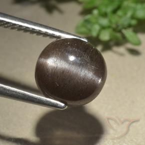 Scapolite occhio di gatto ombra marrone naturale da 3.07 ct, Rotondo, Traslucido