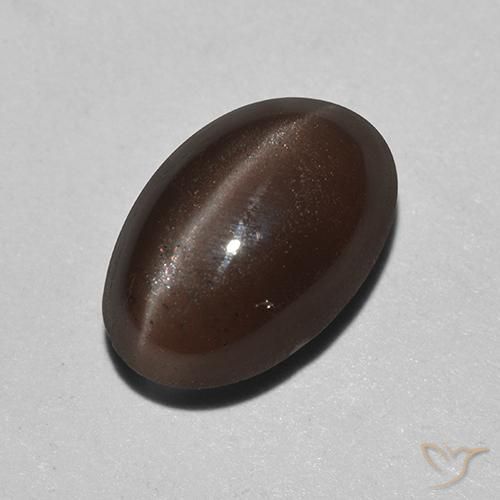 Scapolite occhio di gatto ombra marrone naturale da 2.12 ct, Ovale, Traslucido