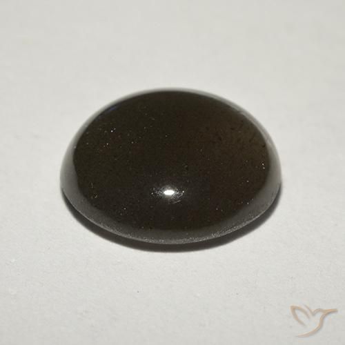 Scapolite occhio di gatto Nero naturale da 2.34 ct, Rotondo, Traslucido