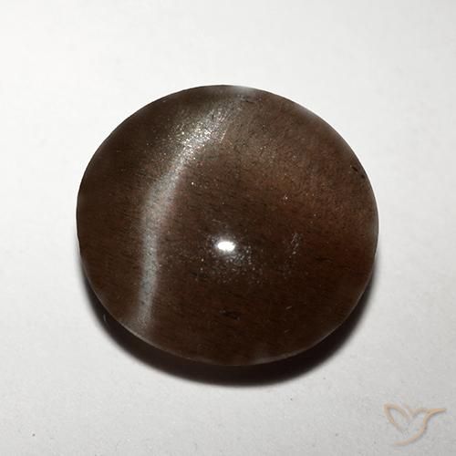 Scapolite occhio di gatto Marrone cioccolato naturale da 3.10 ct, Rotondo, Traslucido