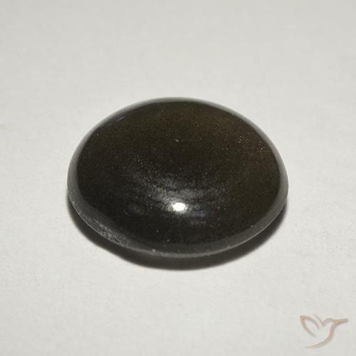 Scapolite occhio di gatto Nero naturale da 2.01 ct, Rotondo, Traslucido