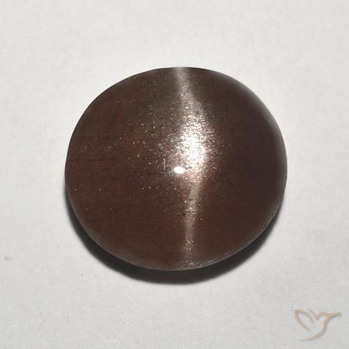 2.92ct Naturale Cannella Brown Scapolite occhio di gatto, Rotondo, Traslucido
