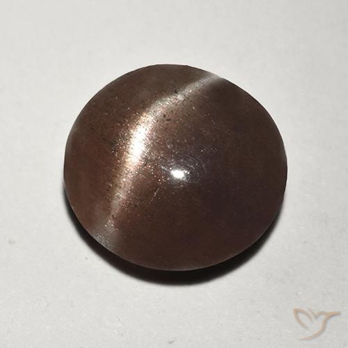 Scapolite occhio di gatto Cannella Brown naturale da 2.92 ct, Rotondo, Traslucido
