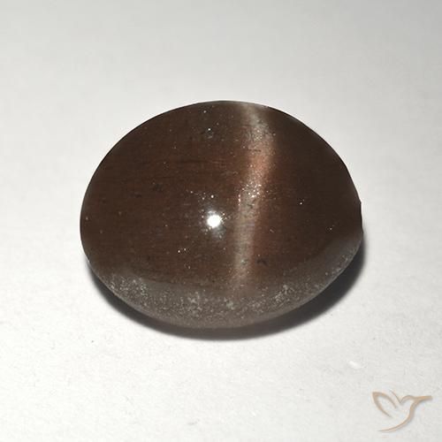 Scapolite occhio di gatto Cannella Brown naturale da 2.92 ct, Rotondo, Traslucido