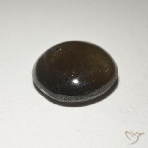 Scapolite occhio di gatto Nero naturale da 1.78 ct, Taglio rotondo, Traslucido