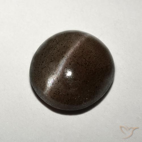 Cat's eye scapolite naturale marrone da 1,50 ct, taglio rotondo, traslucido