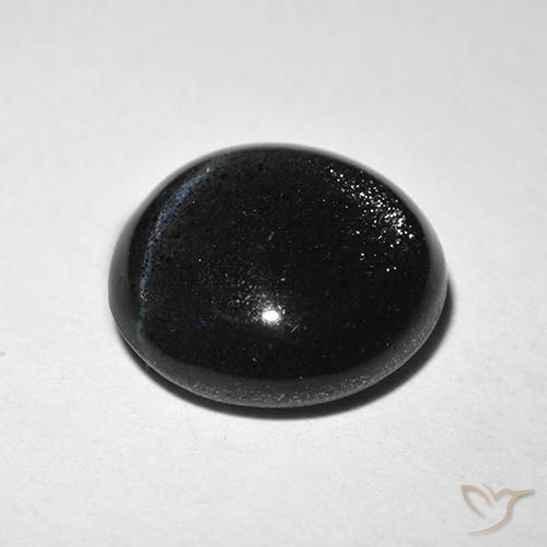 Scapolite occhio di gatto Nero naturale da 2.48 ct, Rotondo, Traslucido