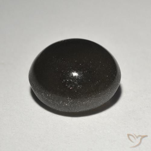 Scapolite occhio di gatto Nero naturale da 2.34 ct, Rotondo, Traslucido