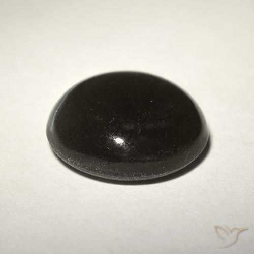 Scapolite occhio di gatto Nero naturale da 2.62 ct, Rotondo, Traslucido