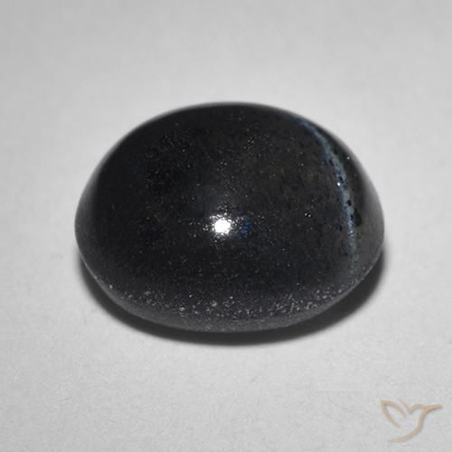 Scapolite occhio di gatto Nero naturale da 2.05 ct, Rotondo, Traslucido