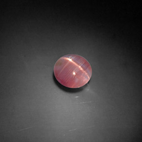 Cat's eye tourmaline naturale rosa da 1,04 ct, trasparente, trasparente/traslucido