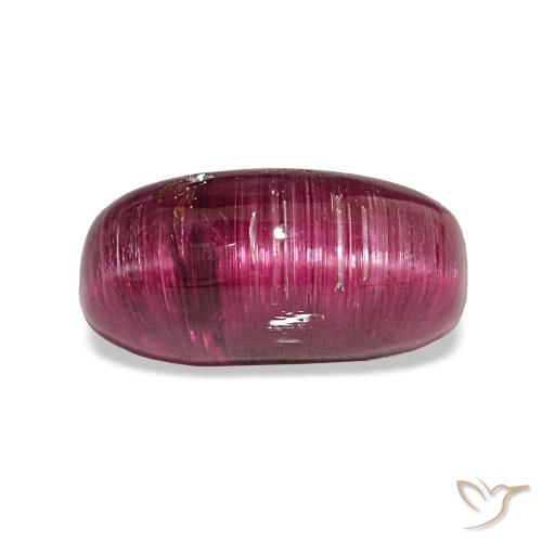 Tormalina occhio di gatto Bacca Viola naturale da 4.57 ct, Taglio a cuscino, Traslucido