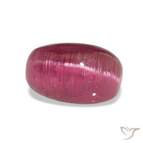 Tormalina occhio di gatto Rosa violetto naturale da 3.03 ct, Taglio a cuscino, Traslucido