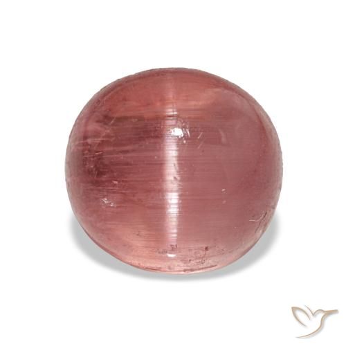 Tormalina occhio di gatto Rosa scuro naturale da 3.07 ct, Taglio ovale, Trasparente