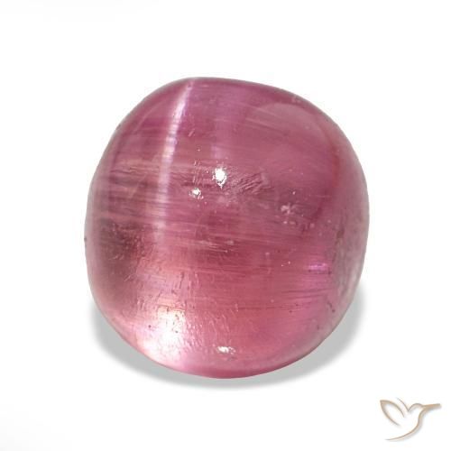 Tormalina occhio di gatto Tono rosa caldo naturale da 3.29 ct, Taglio ovale, Traslucido