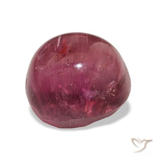 Tormalina occhio di gatto Rosa medio naturale da 8.11 ct, Taglio ovale, Traslucido