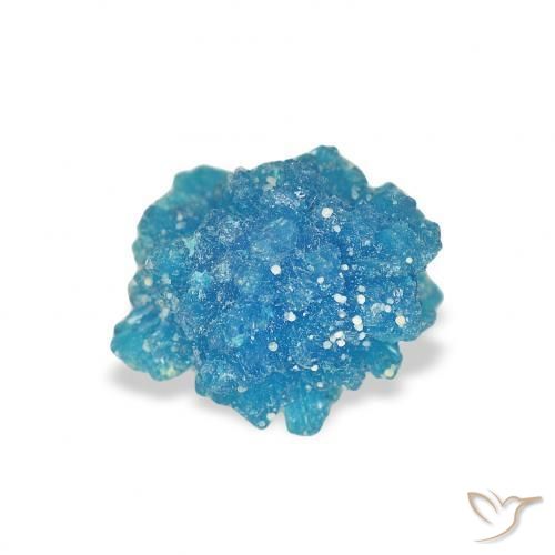 Cavansite Blu naturale da 1.25 ct, Taglio a fantasia, Opaco