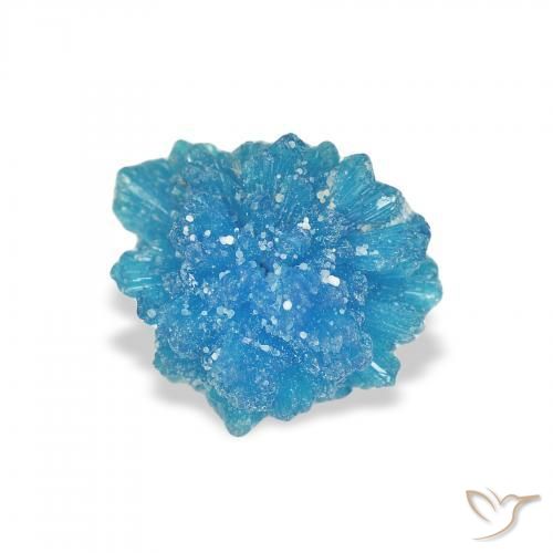 Cavansite Blu elettrico azzurro naturale da 1.15 ct, Taglio a fantasia, Opaco