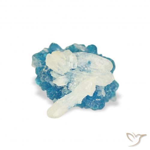 Cavansite Blu elettrico azzurro naturale da 1.30 ct, Taglio a fantasia, Opaco