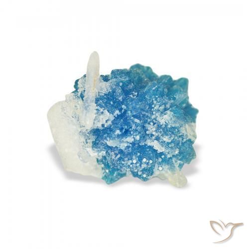 Cavansite Blu elettrico azzurro naturale da 1.80 ct, Taglio a fantasia, Opaco