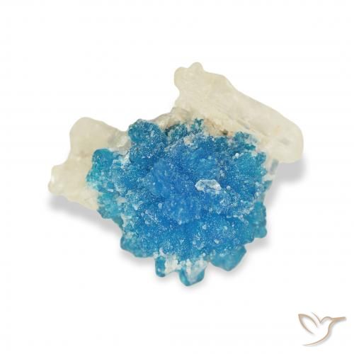 2.03ct Naturale Blu elettrico azzurro Cavansite, Taglio a fantasia, Opaco