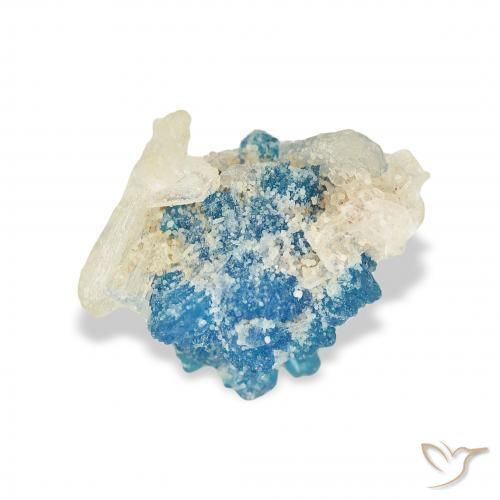 Cavansite Blu elettrico azzurro naturale da 2.03 ct, Taglio a fantasia, Opaco