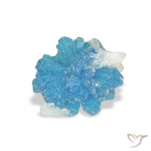 Cavansite Yale Blue naturale da 1.25 ct, Taglio a fantasia, Opaco