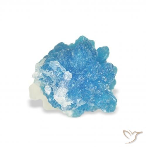 1.80ct Naturale Blu Cavansite, Taglio a fantasia, Opaco
