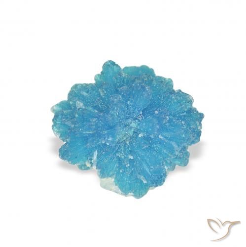 1.02ct Naturale Blu Cavansite, Taglio a fantasia, Opaco