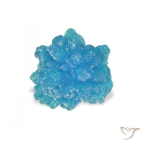 Cavansite Blu naturale da 1.39 ct, Taglio a fantasia, Opaco