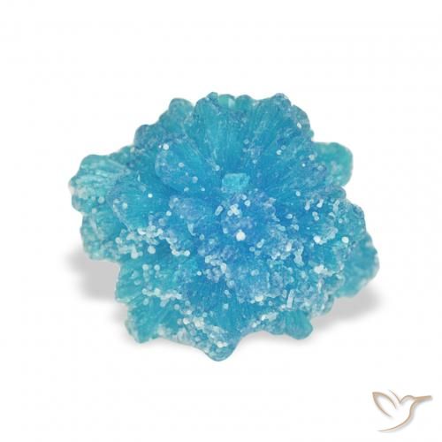 1.10ct Naturale Blu Cavansite, Taglio a fantasia, Opaco