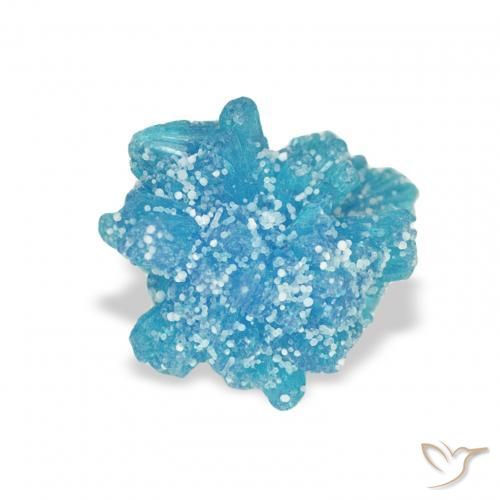 Cavansite Blu naturale da 1.10 ct, Taglio a fantasia, Opaco