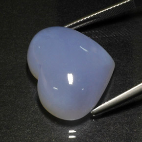 Calcedonio naturale blu da 31,47 ct, trasparente, trasparente/traslucido