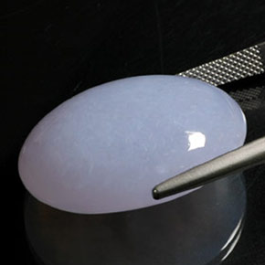 Calcedonio Blu Lavanda naturale da 42.00 ct, Trasparente, Trasparente/Traslucido