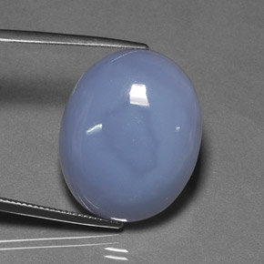 Calcedonio naturale blu da 40,37 ct, trasparente, trasparente/traslucido