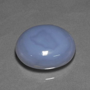 Calcedonio naturale blu da 40,37 ct, trasparente, trasparente/traslucido