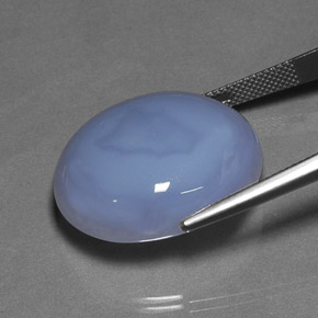 Calcedonio naturale blu da 40,37 ct, trasparente, trasparente/traslucido