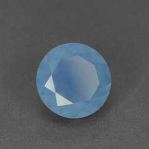 Calcedonio naturale blu da 1,07 ct, trasparente, trasparente/traslucido