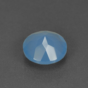 Calcedonio naturale blu da 1,07 ct, trasparente, trasparente/traslucido