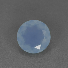 Calcedonio naturale blu da 0,99 ct, trasparente, trasparente/traslucido