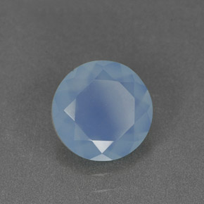 Calcedonio naturale blu da 0,99 ct, trasparente, trasparente/traslucido