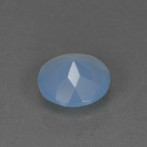 Calcedonio naturale blu da 0,99 ct, trasparente, trasparente/traslucido