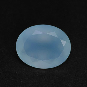 Calcedonio naturale blu da 2,25 ct, trasparente, trasparente/traslucido